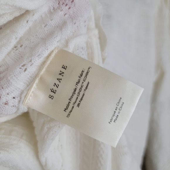 Sezane Ronnie Jumper in White size S NWOT - Picture 10 of 11